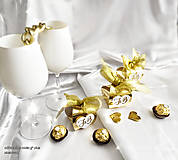 Darčeky pre svadobčanov - Svadobné krabičky Goldie - 14450747_