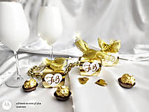 Darčeky pre svadobčanov - Svadobné krabičky Goldie - 14450748_
