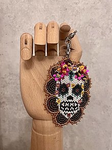 Kľúčenky - Mexická lebka Frida - 14451680_