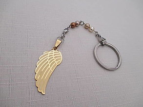 Kľúčenky - Kľúčenka - anjelské krídlo - Swarovski - chirurgická oceľ - 14454231_