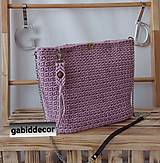 Kabelka/taška z kvalitných šnúr Gabi Exclusive - vyskladaj si kabelku (Kabelka/taška z kvalitných šnúr Gabi Exclusive - vyskladaj si kabelku - ružová- podšitá, magnetický uzáver, kožené dno, trak + retiazka)