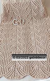 Úžitkový textil - Jemnučká deka z vlny puffy fine - slonová kosť - 14453666_