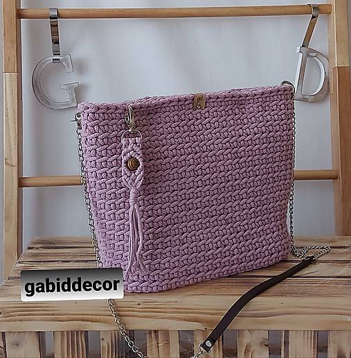  - Kabelka/taška z kvalitných šnúr Gabi Exclusive - vyskladaj si kabelku (Kabelka/taška z kvalitných šnúr Gabi Exclusive - vyskladaj si kabelku - ružová- podšitá, magnetický uzáver, kožené dno, trak + retiazka) - 14452576_