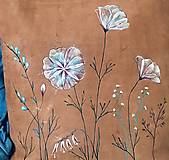 Kabelky - ALEX "Flowers3" kožená kabelka s vypaľovaným obrázkom - 14452932_