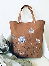Kabelky - ALEX "Flowers3" kožená kabelka s vypaľovaným obrázkom - 14452933_
