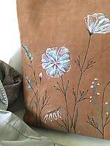 Kabelky - ALEX "Flowers3" kožená kabelka s vypaľovaným obrázkom - 14452935_