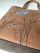 Kabelky - ALEX "Flowers3" kožená kabelka s vypaľovaným obrázkom - 14452938_