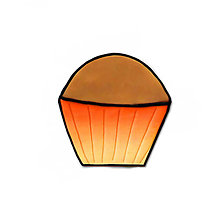 Magnetky - Cartoon magnetka (muffin) - 14453484_