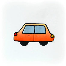 Magnetky - Cartoon magnetka (auto) - 14453504_