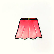 Magnetky - Cartoon magnetka (sukňa) - 14453516_