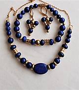 Sady šperkov - Lapis lazuli - luxusný set - 14455469_