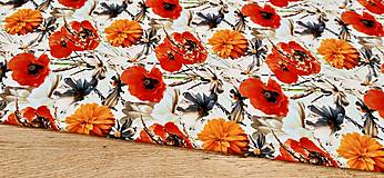 Textil - Šatovka - Cena za 10 centimetrov (Kvety Mix) - 14455243_
