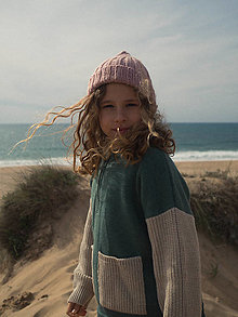 Detské oblečenie - Pulóver so zipsom dvojfarebný - 14455951_