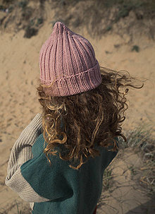 Detské čiapky - Simple beanie Pink Powder - 14456329_