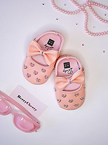 Detské topánky - Ružové capačky s kamienkami - 14456952_