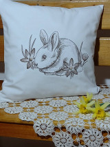 Úžitkový textil - Obliečka Zajac a kvety - 14457074_