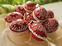 Dekorácie - červené kraslice na zavesenie - 14454582_