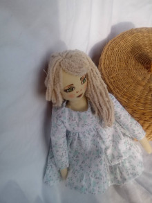Hračky - Textilná bábika-zelená - 14459069_