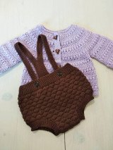 Detské oblečenie - Bublinkové rastúce galoty 100% Baby merino - 14457547_