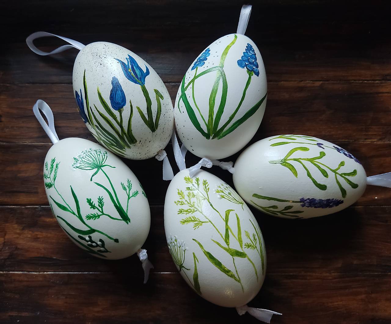 Maľované husacie vajíčka