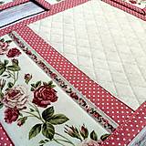 Úžitkový textil - Béžové Prestieranie - V ružovej záhrade - 14462282_
