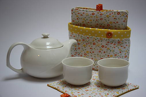 Úžitkový textil - Podšálky Jarní kytičky - 14462295_