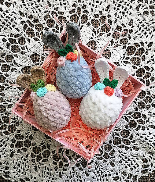 Dekorácie - Háčkované vajíčko-zajko - 14461114_