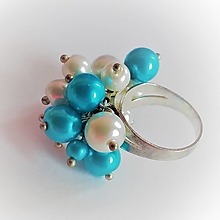 Prstene - Prsteň s perličkami - 14460311_