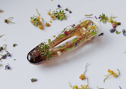 Ozdoby do vlasov - Sponka Do Vlasov - Kvetinová Záhrada (Mix Kvietkov) - 14461984_