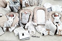 Detský textil - Hniezdo SIMPLE Latte pre bábätká obojstranne pouzitie - 14466001_