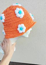 Čiapky, čelenky, klobúky - Dámsky klobúk - letný pomaranč ;) - 14463597_