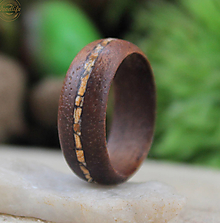 Prstene - Drevený prsteň s obrázkom jaspisových kameňov - 14466879_