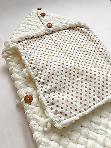 Detský textil - Pletený detský fusak, spací vak pre bábätká - 14465559_
