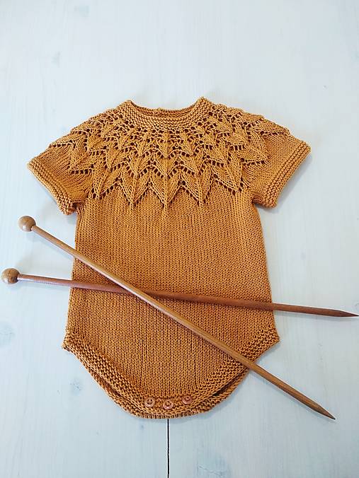 Detské oblečenie - Pletené body 100% Cotton - 14465486_