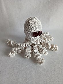 Dekorácie - Väčšia biela chobotnička - 14465630_