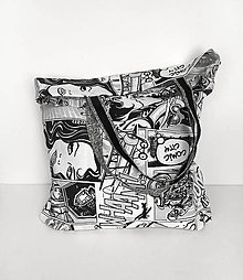 Nákupné tašky - Komiksová skladacia nákupná ekotaška v puzdre - 14469114_