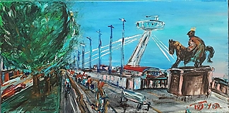 Obrazy - Nábrežie, Most a Generál - 14467840_
