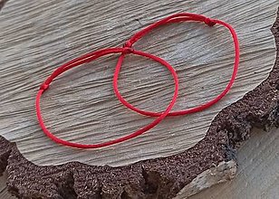 Náramky - Náramok červený na želanie použitá saténová  šnúrka  vyrobím farebne podľa želanie  cena 1 ks - 14471761_