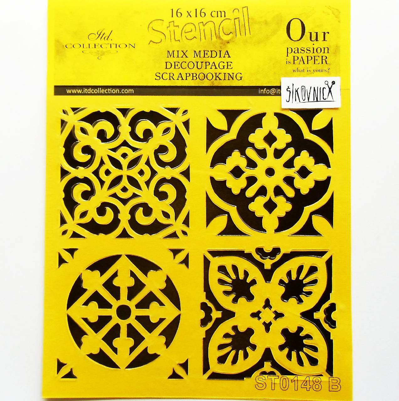 Šablóna - 16x16 cm - ITD Collection (mozaika, obkladačky)