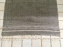 Úžitkový textil - Hnedý štvorcový vlnený koberček - 14470388_