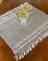 Úžitkový textil - Hnedý štvorcový vlnený koberček - 14470389_