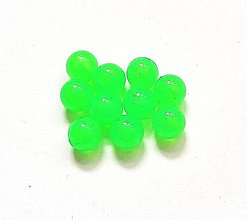 Korálky - Korálky plastové svietiace 8 mm - 30 ks (6 - zelená) - 14471588_