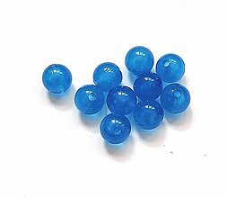 Korálky - Korálky plastové svietiace 8 mm - 30 ks (9 - modrá) - 14471599_