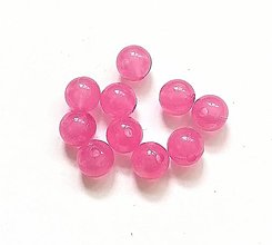 Korálky - Korálky plastové svietiace 8 mm - 30 ks (10 - ružovofialová) - 14471601_