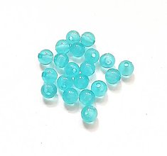 Korálky - Korálky plastové svietiace 6 mm - 50 ks (8 - modrá svetlá) - 14471622_