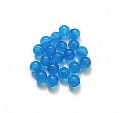 Korálky - Korálky plastové svietiace 6 mm - 50 ks (9 - modrá) - 14471623_