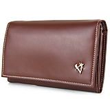 Peňaženky - Dámska luxusná peňaženka z pravej kože, hnedá farba - 14470853_