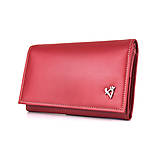 Peňaženky - Dámska luxusná peňaženka z pravej kože, červená farba - 14471193_