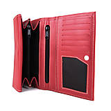 Peňaženky - Dámska luxusná peňaženka z pravej kože, červená farba - 14471194_
