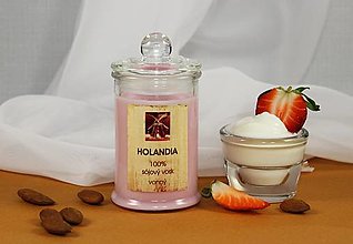 Sviečky - Sójová sviečka - NIVEA, Jahodový jogurt, Mandľové mlieko - 14471067_